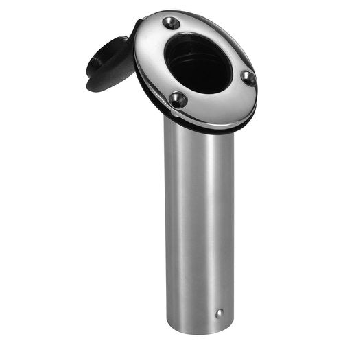 Attwood 66362-7 Stainless Steel Flush Mount Rod Holder, 2-Inch Diameter, 7 ½ Inches Long, 30-Degree Top Flange, Open Base End