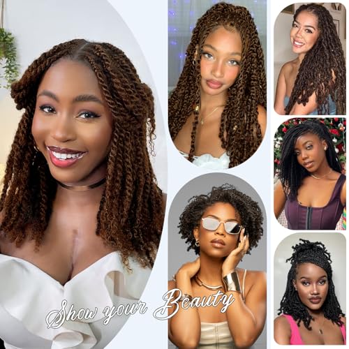 Afro Kinkys Bulk Human Hair,22 Inch 50g/Pack Afro Kinky-Curly Human Hair Bulk for Mini Twist,4C Chocolate Brown Bulk Human Braiding Hair For Micro,Crochet,Repair, Dreadlocks,Locs Extensions #4