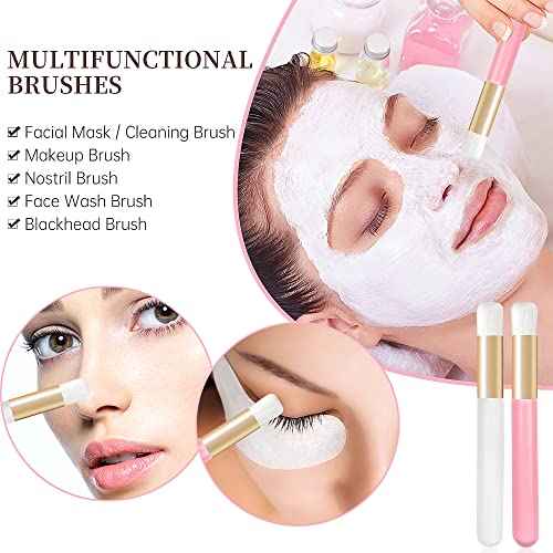 3 PCS Lash Shampoo Brush Sets With 1pcs 250 ML Plastic Satety Lash Tatoo Wash Bottles 2PCS Nose Blackhead Facial Cleaning Brush for Eyelash Extension Supplies (pink)