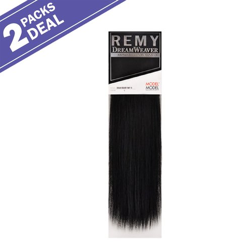 Model Model Human Hair Weave ModelModel Dream Weaver Yaky (14 Inch (Pack of 2), 1B)