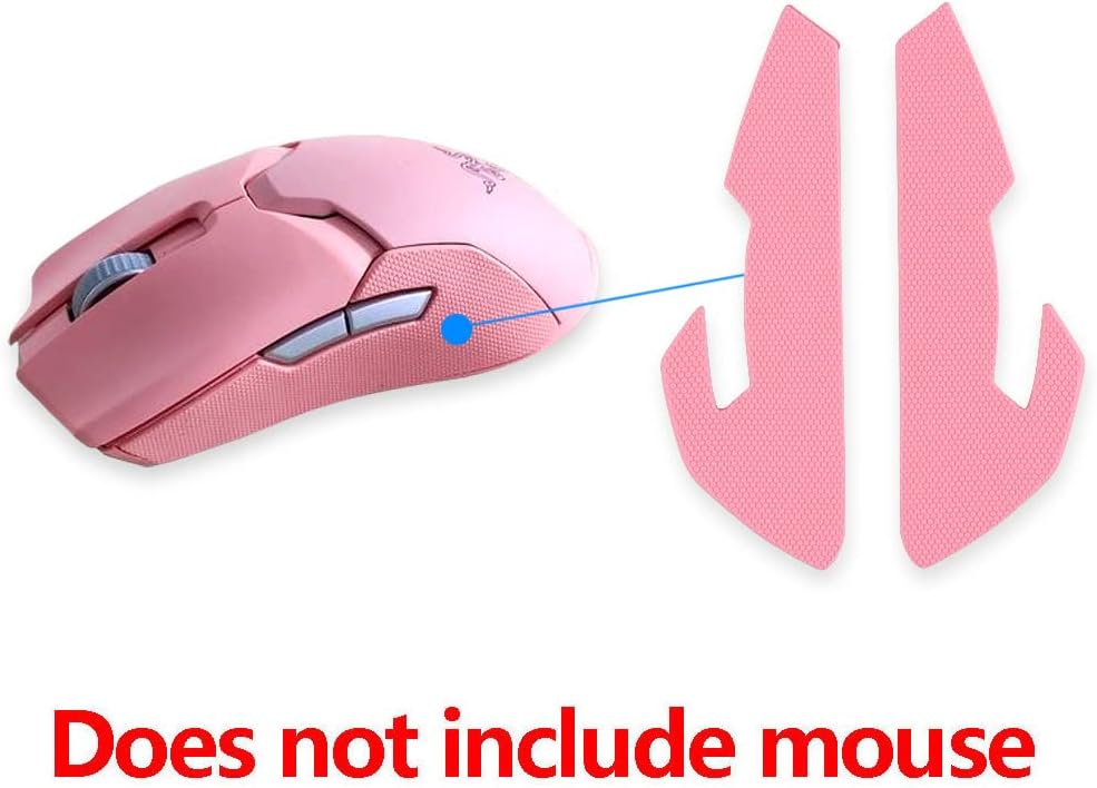 A Pair Grip Tape Replacement for Razer Viper/Viper Ultimate Gaming Mouse (White)