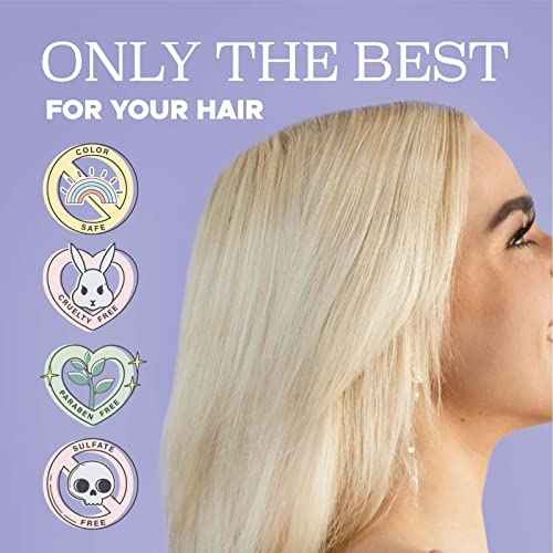 Luseta Purple Hair Mask 16.9 Oz, Deep Conditioner for Color Treated Hair Neutralizes Unwanted Yellow Tones and Removes Brassine, for Blond and Gray hair, Sulfate & Paraben Free