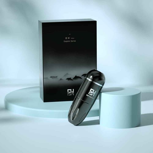 EH Tattoo Rotary Tattoo Pen Machine Cordless Short Tattoos Gun Only Quiet Low-vibration 3.5mm Stroke Adjustable for Pro Artists