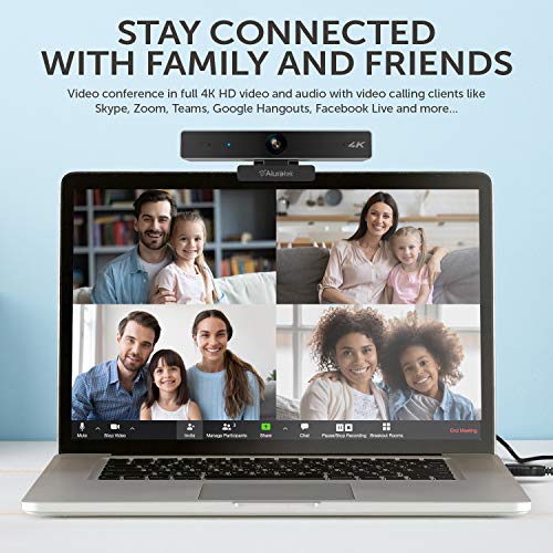 Aluratek HD 1080P Video Webcam for PC, MAC, Desktop & Laptop, Video Call, Conference, USB