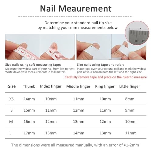 Handmade Blue Nail Patches for Rose Angels - Fake Nails and Manicures(Long blue,L), 1 Count (Pack of 1)