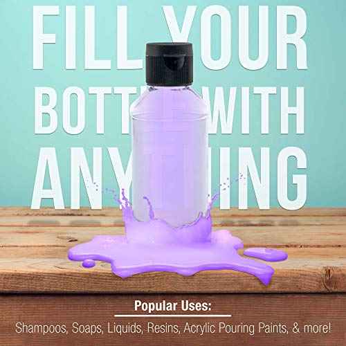 U.S. Art Supply 4 ounce Squeeze PET Plastic Bottles with Flip Cap - BPA-free, food safe, medical grade plastic, acrylic pouring paint Great For Hand Sanitizer (Pack of 12)