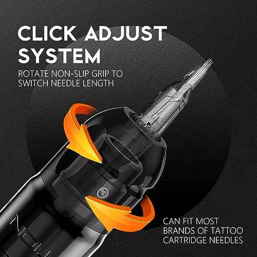 Ambition Lutin Rotary Tattoo Gun with Straight Drive Bar - Short Tattoo Machine Pen with Brushless Motor Strong Power Low Vibration with RCA Cord for Professional Tattoo Artist