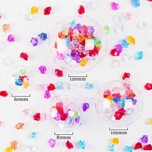 Super Z Outlet Clear Plastic Acrylic Bath Bomb Mold Shells Molding Balls Kit (60mm, 12 Pack)