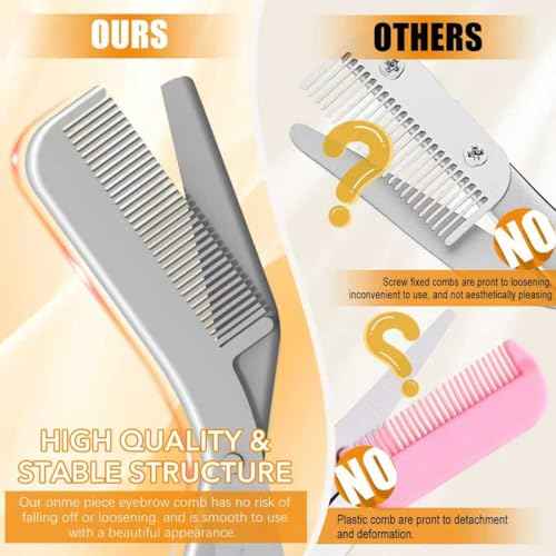 Eyebrow Trimming Scissors with Comb, Gifts For Men Women Stocking Stuffers, Precision Grooming Kit