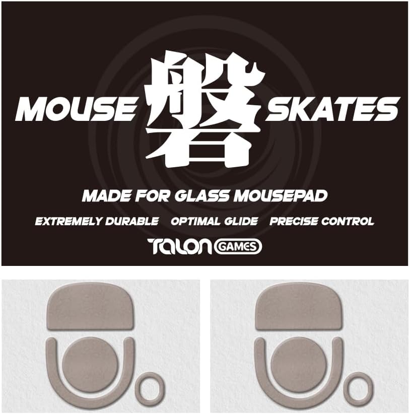 48 Dot Mouse Skates Universal for Glass Mousepads, 6mm, High Durability, Lasting Performance, Low Noise, Curved Edge, Speed & Control (磐 Series, Khaki)