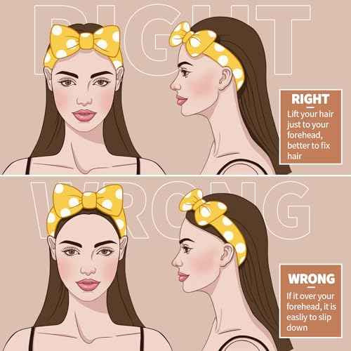 Teenitor 5pcs Makeup Headband with Removable Bow, Spa Headband for Washing Face, Stocking Stuffers for Teen Girls Women, Christmas Gifts Basket for Teens Girls Party, Skin Care Hairband