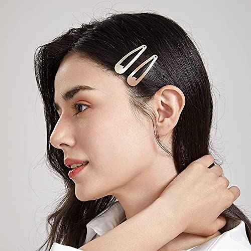 KWONG Dofash 5CM/2IN Metal Snap Hair Clips for Women & Girls, 12 Count/Caramel Blonde