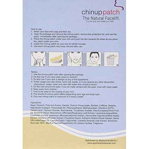 Ultimate Chin up Applicator, Face Wrap. It Works for Double Chin Reduction, Chin & Neck Slim, Shape and Firming. Box 5 Wraps (Masks)