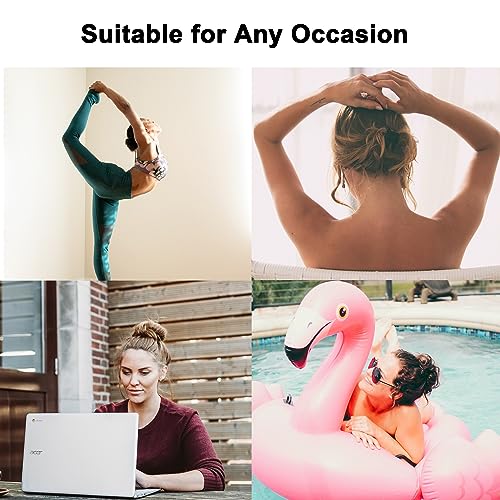 8PCS Hair Clips for Thin Hair, Matte 1.6'' Double Row Teeth Jaw Hair Claw Clips and 1.5'' Flower Hair Clips for Women with Neutral Color