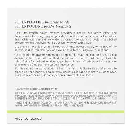 Well People Superpowder Bronzing Powder, Hydrating Baked Bronzing Powder For A Natural Glow, Semi-matte Finish, Vegan & Cruelty-free, Golden Hour