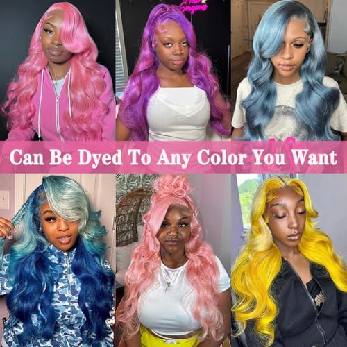 613 13x6 Lace Front Wig Human Hair Body Wave Blonde Wig Human Hair 613 HD Transparent Lace Frontal Wigs Human Hair Pre Plucked Blonde Human Hair Wig 20 Inch