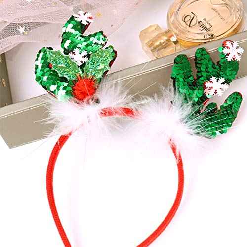 Christmas Dear Antler Headband for Women Snowflake Hair BandXmas Decorations Accessories for Girls