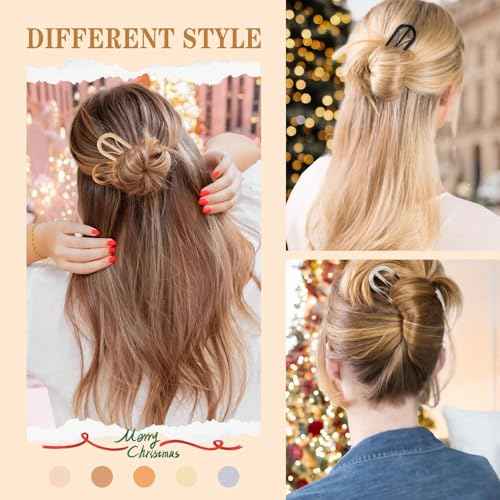 6PCS French Hair Pins for Women, Tortoise Shell French Pins Hair, Large Hair Styling Pins for Thin Thick Hair, 3 Internal Teeth Hair Sticks, Lialys Hair Pin for Buns, French Twist Pin,Christmas Gifts