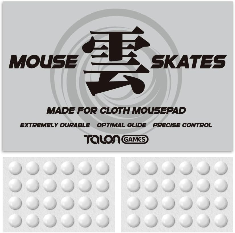 48 Dot Mouse Skates Universal for Glass Mousepads, 6mm, High Durability, Lasting Performance, Low Noise, Curved Edge, Speed & Control (磐 Series, Khaki)
