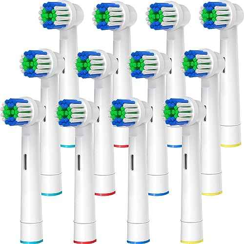 Replacement Toothbrush Heads Compatible with Oral B Braun, 12 Pcs Professional Electric Toothbrush Brush Heads Compatible with Oral B Replacement Heads Refill 7000/Pro 1000/9600/500/3000