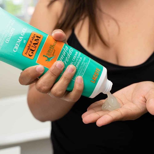 Guam Cooling Anti Cellulite Cream for Thighs and Legs, Natural Cellulite Treatment with Menthol and Seaweed, Best After Body Wrap, Skin Firming Cream Gel, 8.4 OZ