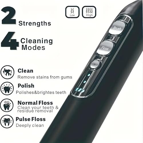 Electric Toothbrush with Water Flosser, Professional 2 in 1 Cordless Advanced Water Dental Flosser Toothbrush Combo, Portable for Travel and Home