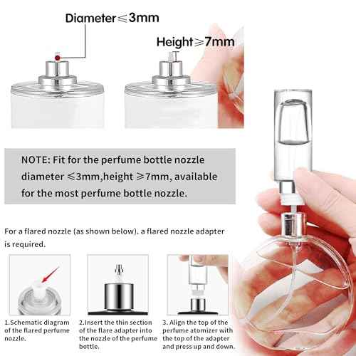 MUB 10ml Perfume Travel Refillable Atomizer Bottle Glass Unique Top-Filling Leak-Proof Spray Bottle Atomizer Sprayer for Perfume Cologne Mini Travel Size Empty Pocket Portable