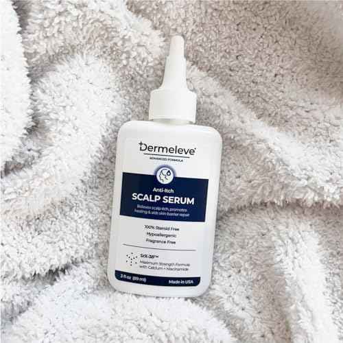 Dermeleve Scalp Serum for Neuropathic Itch, Sebborheic Dermatitis & Scalp Psoriasis | Dry Itchy Leave In Scalp Treatment | Quick Absorbing, Moisturizing & Non-Greasy (1 Pack)