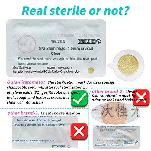 2 PCS Disposable Nose Piercing Gun Self Nose Piercing Kit Piercing Nose Rings Piercer Hypoallergenic Nose Stud