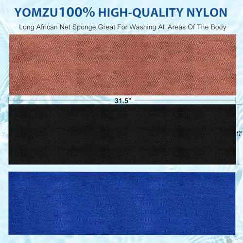 African Net Sponge Exfoliating Bath Sponge Scrubbing Long Rag Wash Shower Body Scrubber - 6 Pieces