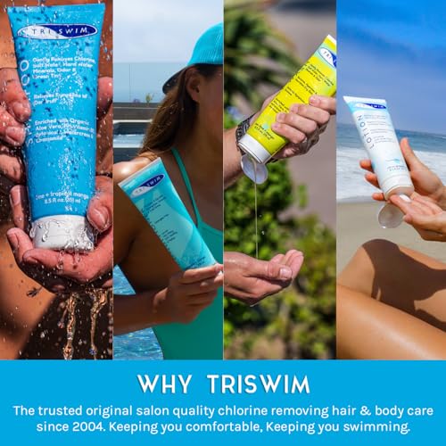 TRISWIM Serious Swimmers Splash Box | After Swim Body Wash + Swimmers Shampoo and Conditioner + Lotion | Skin Slick Anti-Chafe Spray | Anti-Fog Wipes