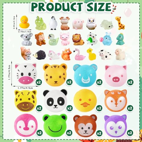 Christmas Advent Calendar 2025 Kids Bath Bombs with Surprise Toys Inside, 24 Days of Christmas Countdown Calendar Bath Bombs with Animal Toys Birthday Xmas Gift for Children Boys Girls