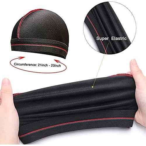 4PCS Silky Durags for Men Women 360 Waves with 1 Wave Cap, Silky Satin Durag Extra Long Tails