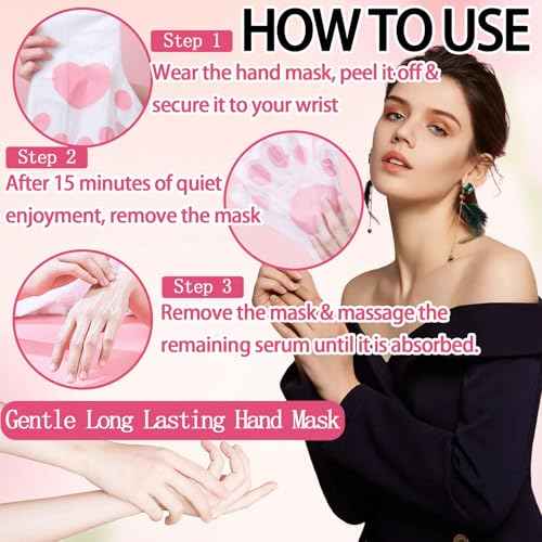 6PCS Hydrating Hand Mask Gifts Set,Intensive Cute Hand Masks for Dry Cracked Hands,Gentle Long Lasting Hand Masks Moisturizing Gloves for Soft and Smooth Touch Hands
