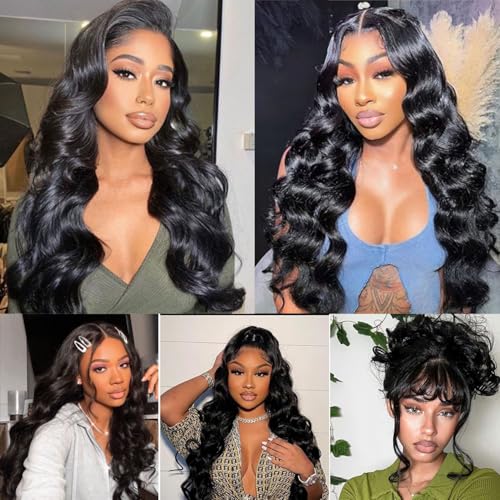 12A Human Hair Bundles 22 22 22 Inch Body Wave Bundles Human Hair Unprocessed Brazilian Virgin Hair 3 Bundles Weave Extensions Human Hair Natural Black Color Bundle