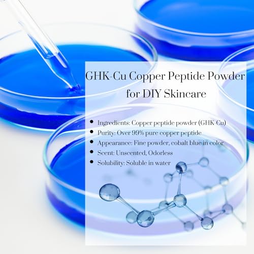 Skin Perfection GHK-Cu Copper Peptide Powder ? DIY Copper Peptides Serum Ingredient with GHK for Fuller Hair & Smoother-Looking Skin - 99.7%+ Pure Cosmetic-Grade GHK-Cu Beauty Booster