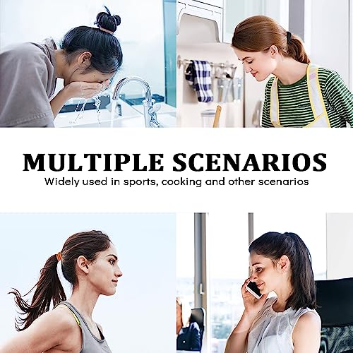 200 PCS Elastic Hair Tie, 4MM Black Hair Ties for Thick and Curly Hair Ponytail Holders Hair Elastic Band for Women or Men(4mm Black)