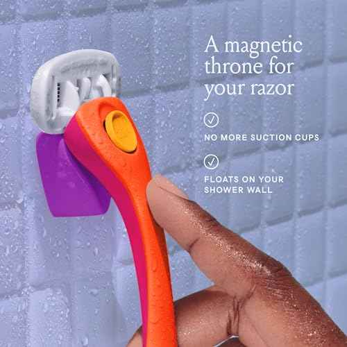 Billie Razors for Women Shave Kit ? Women¡¯s Razor + 2 x 5-Blade Razor Refills + Magnetic Holder ? Sunburst