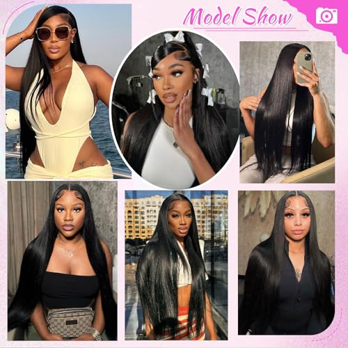 Eediere Straight Lace Front Wigs Human Hair 200 Density 13x4 Lace Front Wigs Glueless Wigs for Women 22 Inch