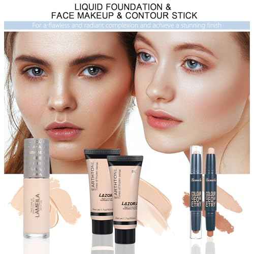 Makeup Kit for Teen Girls Makeup Sets for Girls 10-12 Essential Bundle Include 20 Color Eyeshadow Palette Makeup Kit for Teenagers