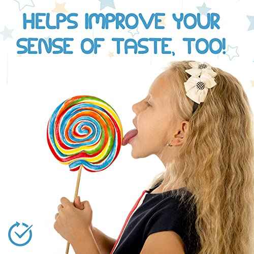 Kids Tongue Scraper or Cleaner Set ? Pack of 4 BPA-Free Plastic Dental Scrapers Helps Freshen Bad Breath, Remove Gunk ? Multicolored with Easy-to-Grasp Handles and Brush Covers by 55Dental, Ages 2+