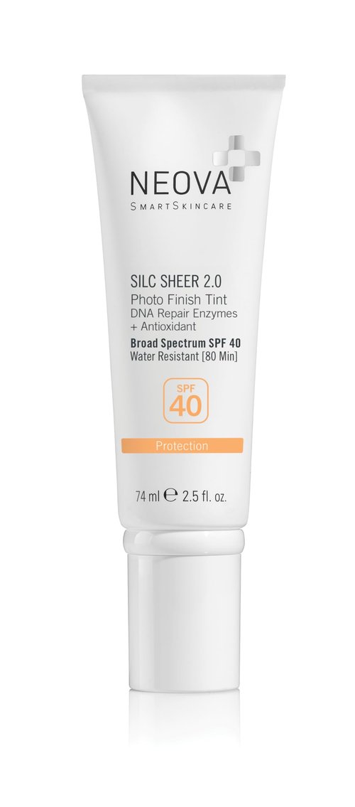 NEOVA SmartSkincare Silc Sheer 2.0 Tinted Sunscreen 2.5 fl oz | Broad Spectrum SPF 40 | Up To 80 min. Water Resistance | Oil & Fragrance Free | For All Skin Types