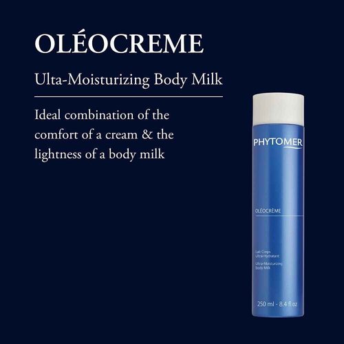 PHYTOMER Oleocreme Ultra-Moisturizing Body Milk | Soothing Body Milk Lotion for more Nourished, Visibly Plumped Skin | Instant Hydration | Visibly Plumped Skin | 250 ml