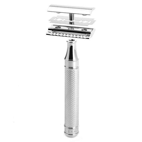 MÜHLE Grande R89 Double Edge Safety Razor (Closed Comb) & MUHLE Plastic Head Cover for Safety Razors