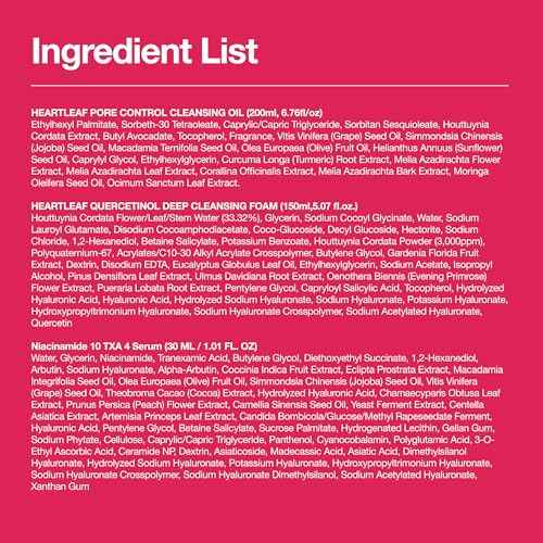 Anua 3-Step Glass Skin Beginner Set, Double Cleansing with Facial Serum, Oil Cleanser & Face Wash with Heartleaf, Daily Routine with Niacinamide, Korean Skincare Set