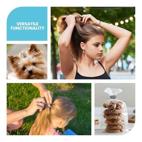 HOYOLS 100pcs Soft Hair Ties no Damage, Seamless Soft Thick Ponytail Holder Scrunchies Head Bands No Crease for Women Girls (Brunette Brown Set)