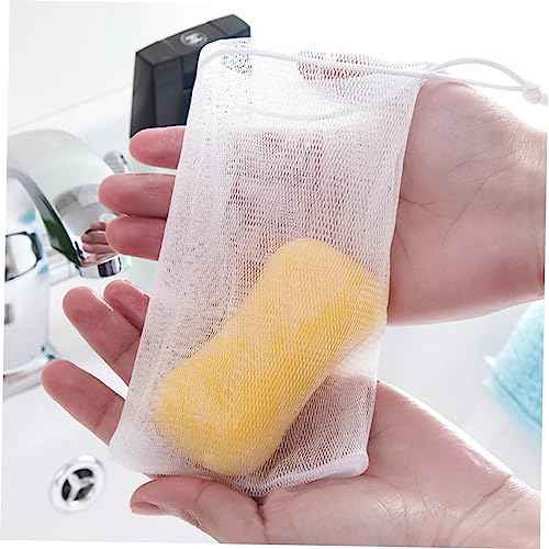 10pcs Foaming Mesh Soap Pouch Net Lathering Net Face Wash Safe and Comfortable Touch