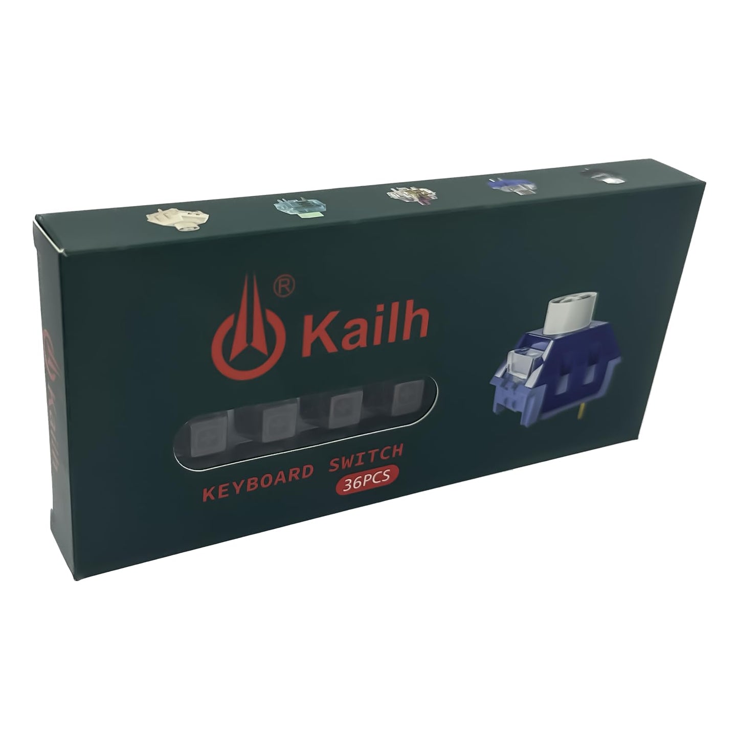 Zjmehty Kailh Box Brown Switches for Mechanical Keyboard,3-Pin 45gf Tactile/Factory Lubed/Dust&Waterproof Switches(Kailh Box Brown,36Pcs)