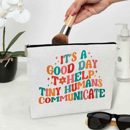 Speech Therapy Gifts Cosmetic Bag,Funny Makeup Bag,Small Purse with Zipper, SLP Retirement Gift for Women, Language Teacher, Speech Language Therapist,Coworkers