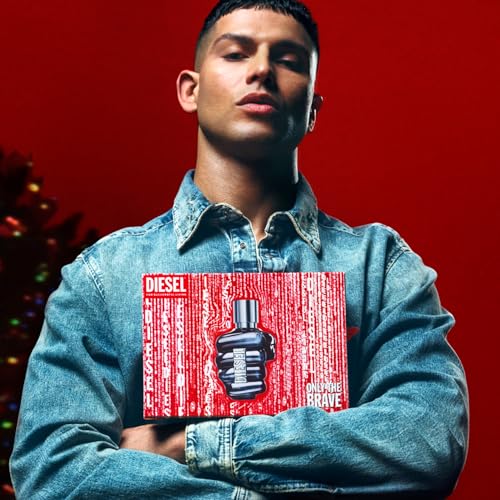 DIESEL Only The Brave - Eau de Parfum Cologne for Men - Woody Leathery - With Notes of Mandarin, Clary Sage & Warm Suede Leather